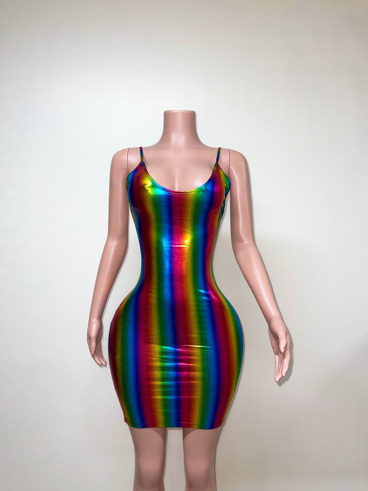 rainbow colored dress